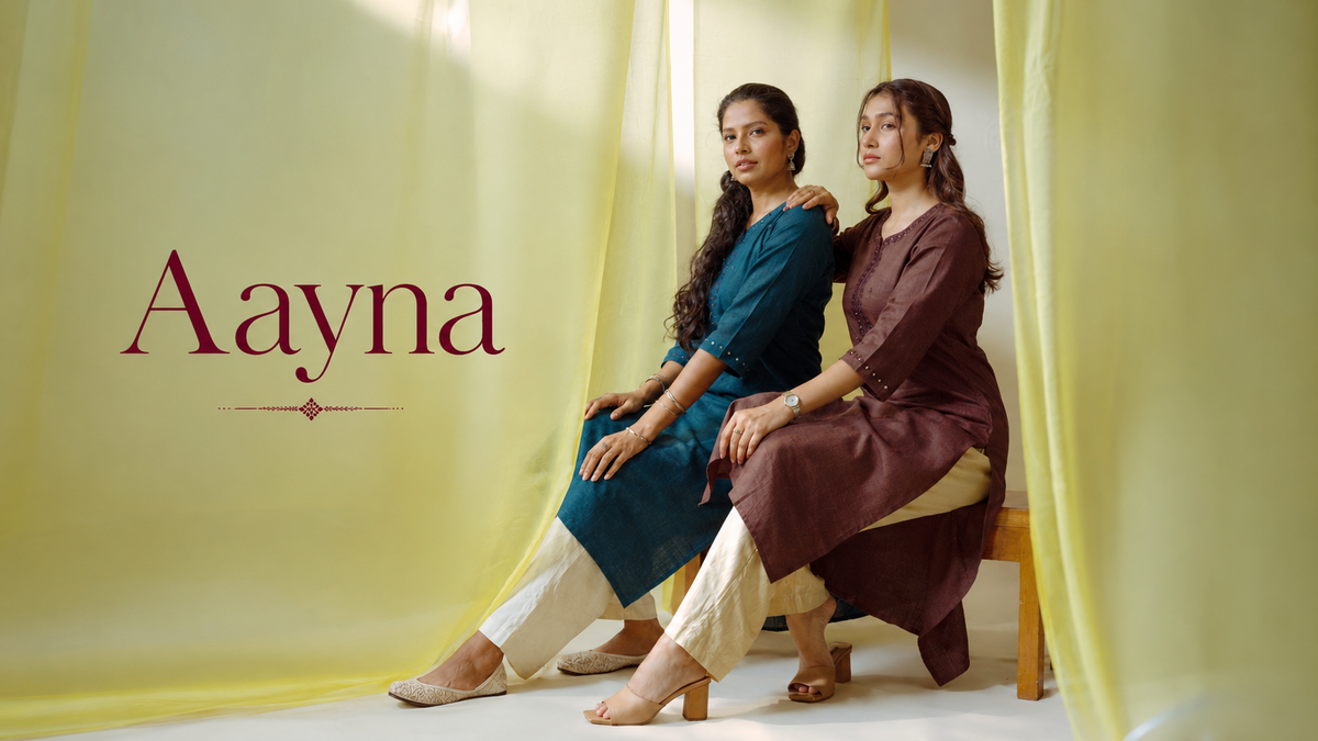 Inspired by mirror traditions, this collection blends intricate embroidery, rich hues, and timeless elegance.